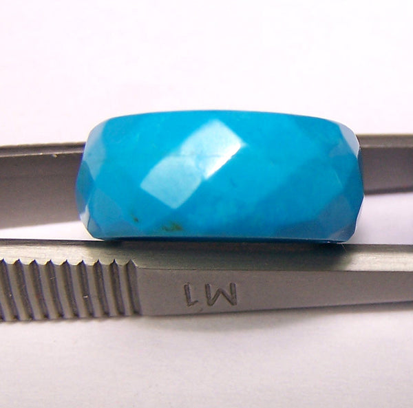 100 % Real & Natural "Sleeping Beauty" Turquoise Custom Manufactured Flat Checker Band/Ring