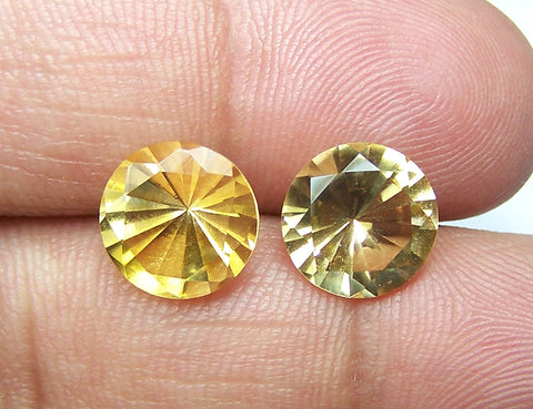 Masterpiece Collection : Amazing Golden Topaz Brilliant Diamond Cut, Calibrated 10 mm Round, 100 % Natural Loose Gemstone Per Wholesale Sample Order Lot/ Parcel