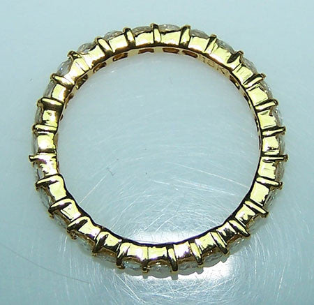 Super Unique, Premium G / VS Rose Cut Diamond Eternity Band/Ring Yellow Gold 18 K > Fine Jewelry