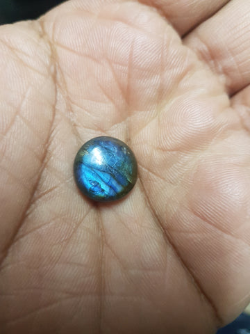 Masterpiece Collection : 15 mm Round Natural Blue Fire Labradorite Rose Cut Round Faceted Cabochon Gems > Wholesale Parcel/Lot