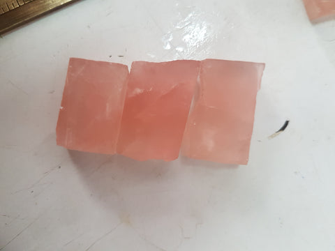 Masterpiece Collection : 14 x 9 mm Baguette Pre-Form faceted gem of Natural Rose Quartz Gems > Ideal for Step Cut Faceting over Gems > Wholesale Parcel/Lot
