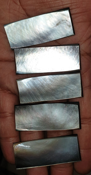 Masterpiece Collection : Black/Grey Natural Mother of Pearl Rectangle Cabochon Gems > Wholesale Parcel/Lot