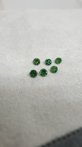 Fancy Color Diamonds : 100 % Natural Green Diamond Brilliant Cut Round Loose Blue Diamond Lot / Parcel AAA
