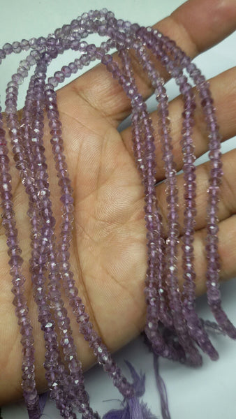 Lovely Micro Faceted Brazilian Pink Amethyst 4 MM Beads String AAA, 14 Inches (1 String)