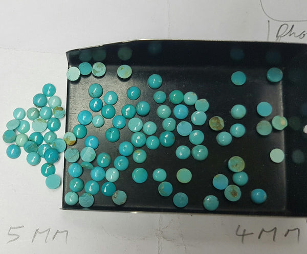 Amazing Masterpiece Calibrated 3 mm Round Smooth Cabochons of Turquoise, 100 % Natural Loose Gemstone