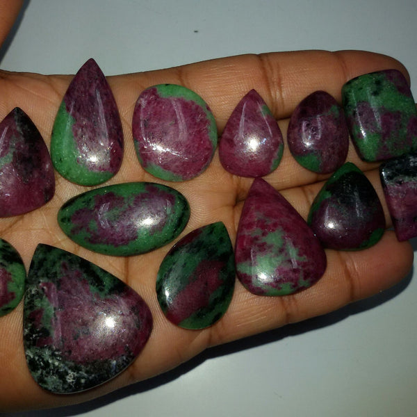 200 gms Mix Free Form Ruby Zosite Cabochons Wholesale Lot/Parcel