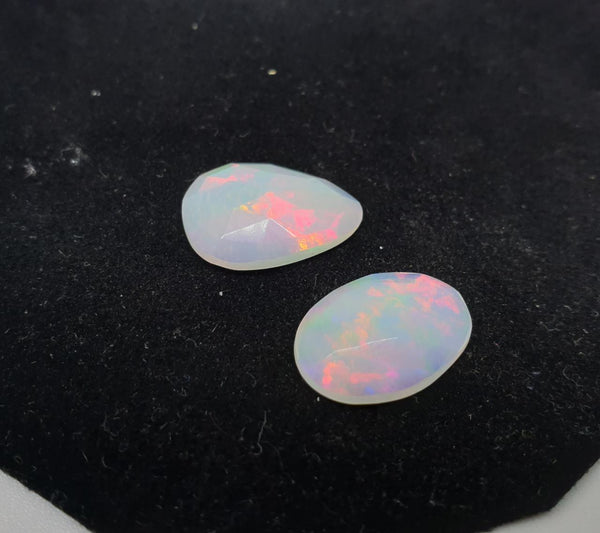 Multi Fire Rainbow Milky Ethiopian Welo Opal Butterfly Wings/ Hand Carved /Jewelry/ Necklace/ Pendant/ Ring/ Loose Gem Wings/ AAA