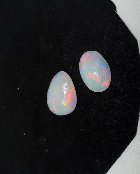 Multi Fire Rainbow Milky Ethiopian Welo Opal Butterfly Wings/ Hand Carved /Jewelry/ Necklace/ Pendant/ Ring/ Loose Gem Wings/ AAA