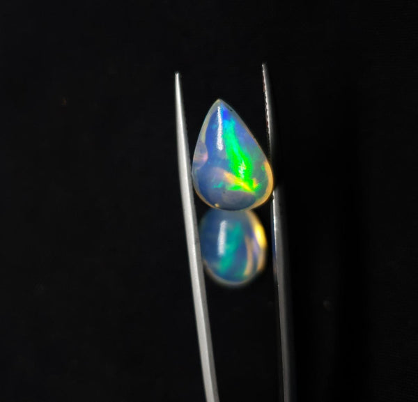 Electric Blue-Green Multi Fire Ethiopian Welo Opal Butterfly Wings/ Hand Carved /Jewelry/ Necklace/ Pendant/ Ring/ Loose Gem Wings/ AAA