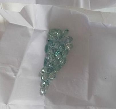 Masterpiece Collection : Sea Green-Blue Aquamarine 7 x 5 mm Faceted Ovals, 10 Piece Parcel/Lot of Loose Gems,100 % Natural Gems AAA