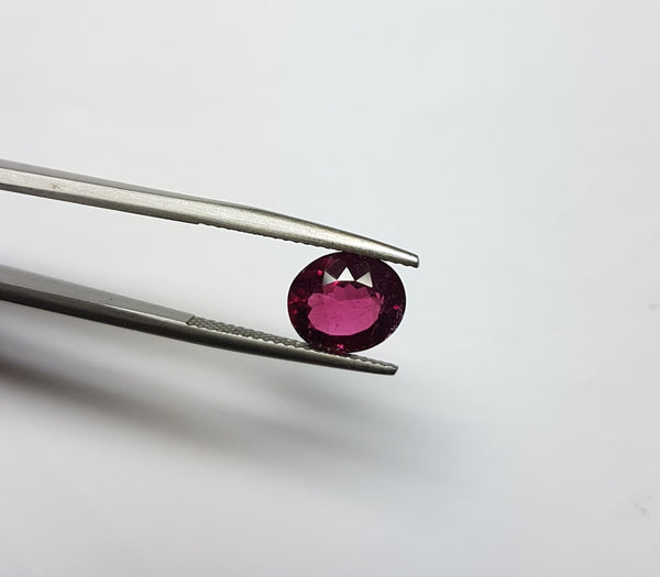 2.90 cts Natural Hot Burgandy Rubellite, Faceted Oval Gem, Great color, Eye Clean Loose Gemstone AAA
