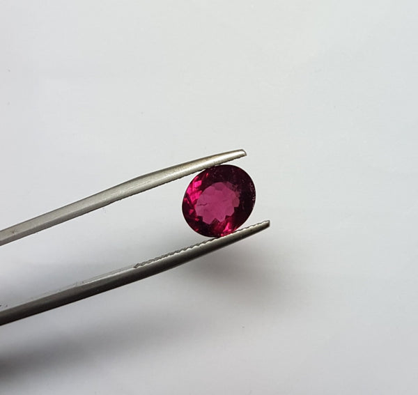 2.90 cts Natural Hot Burgandy Rubellite, Faceted Oval Gem, Great color, Eye Clean Loose Gemstone AAA