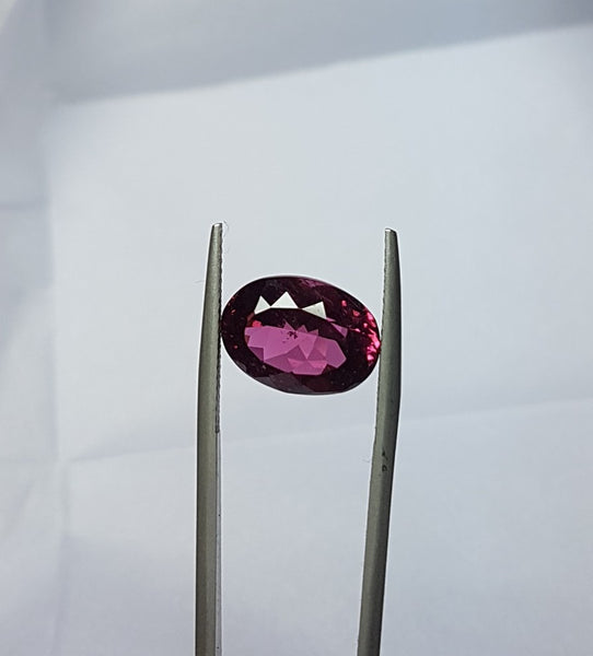 6.65 cts Natural Hot Luscious Rubellite, Faceted Oval Gem, Great color, Eye Clean Loose Gemstone AAA