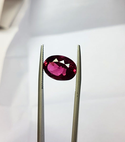 6.65 cts Natural Hot Luscious Rubellite, Faceted Oval Gem, Great color, Eye Clean Loose Gemstone AAA