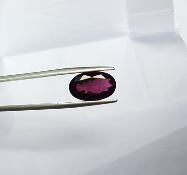 4.50 cts Natural Deep Burgundy Rubellite, Faceted Oval Gem, Great Deep color, SI Clean Loose Gemstone AAA
