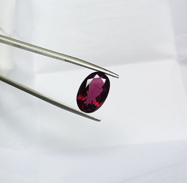 4.50 cts Natural Deep Burgundy Rubellite, Faceted Oval Gem, Great Deep color, SI Clean Loose Gemstone AAA