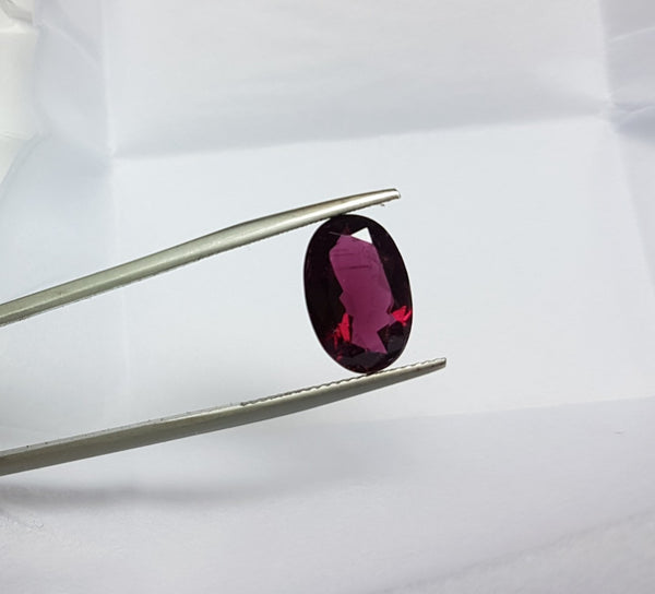 4.50 cts Natural Deep Burgundy Rubellite, Faceted Oval Gem, Great Deep color, SI Clean Loose Gemstone AAA