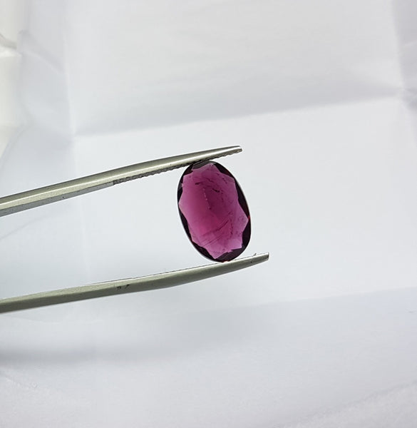 4.50 cts Natural Deep Burgundy Rubellite, Faceted Oval Gem, Great Deep color, SI Clean Loose Gemstone AAA