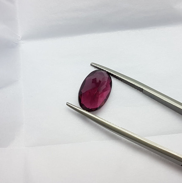 4.50 cts Natural Deep Burgundy Rubellite, Faceted Oval Gem, Great Deep color, SI Clean Loose Gemstone AAA