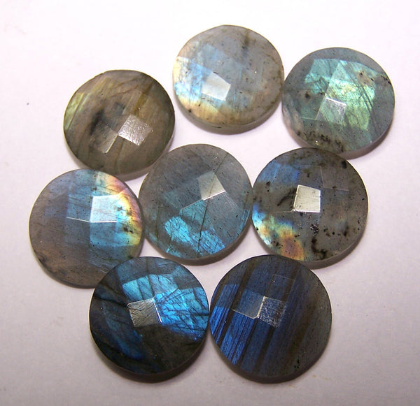 50 % New Year Discount Masterpiece Collection : 15 mm Round Checkered Board Cut Briolette of Rainbow Labradorite > Wholesale Parcel/Lot AAA