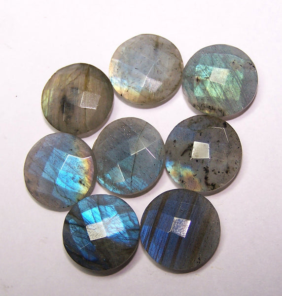 50 % New Year Discount Masterpiece Collection : 15 mm Round Checkered Board Cut Briolette of Rainbow Labradorite > Wholesale Parcel/Lot AAA