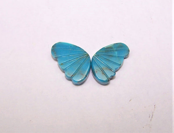 Custom Made Sleeping Beauty/ Turquoise with Matrix Lines/ Hand Carved Turquoise Butterfly Wings/ For Jewelry/ Pendant/ Ring/ Loose Gem Wings/ AAA/ Large