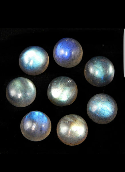 Amazing Multi Rainbow Fire Labradorite, Masterpiece Calibrated 5 mm Round Smooth Cabochons, 100 % Natural Loose Gemstone
