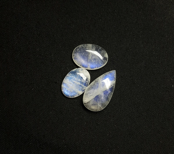 Masterpiece Collection : Amazing Multi Rainbow Fire Color Play White Moonstone 12 mm Calibrated Rose Cut Round Cabochons, 100 % Natural Loose Gemstone