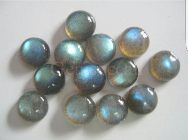Amazing Multi Rainbow Fire Labradorite, Masterpiece Calibrated 5 mm Round Smooth Cabochons, 100 % Natural Loose Gemstone