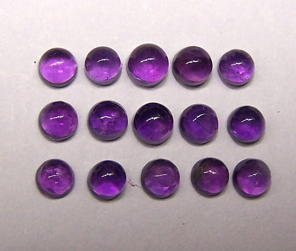 Amazing Hot Purple-Blue Shade of Masterpiece Calibrated 3 mm Round Smooth Cabochons of African Amethyst, 100 % Natural Loose Gemstone