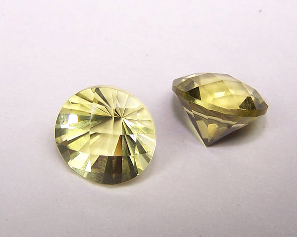 Masterpiece Collection : Amazing Lemon Topaz Checkered Board Top with Diamond Cut Pavilion, Calibrated 10 x 10 mm Round, 100 % Natural Loose Gemstone Per Wholesale Sample Order Lot/ Parcel