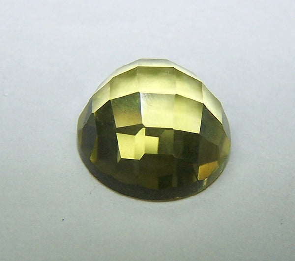 Masterpiece Collection : Amazing Lemon Topaz Checkered Cut Dome Gem, Calibrated 12 x 12 mm Round, 100 % Natural Loose Gemstone Per Wholesale Sample Order Lot/ Parcel