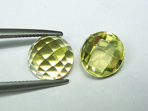 Masterpiece Collection : Amazing Lemon Topaz Checkered Cut Dome Gem, Calibrated 10 x 10 mm Round, 100 % Natural Loose Gemstone Per Wholesale Sample Order Lot/ Parcel