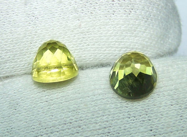 Masterpiece Collection : Amazing Lemon Topaz High Dome Rose Cut Gem, Calibrated 8 x 8 mm Round, 100 % Natural Loose Gemstone Per Wholesale Sample Order Lot/ Parcel