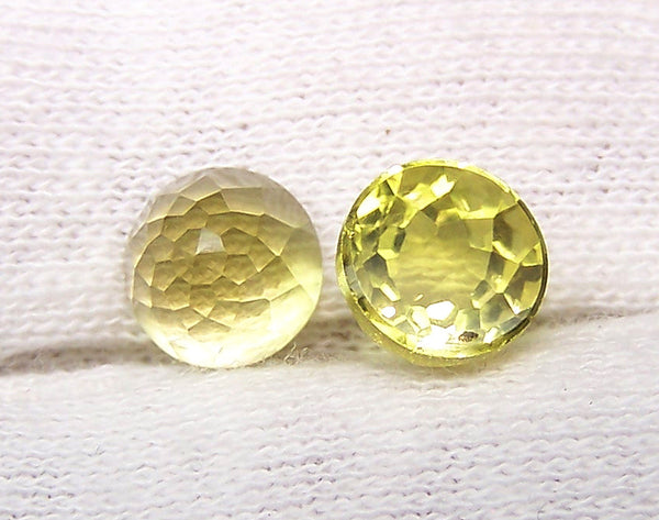 Masterpiece Collection : Amazing Lemon Topaz High Dome Rose Cut Gem, Calibrated 8 x 8 mm Round, 100 % Natural Loose Gemstone Per Wholesale Sample Order Lot/ Parcel
