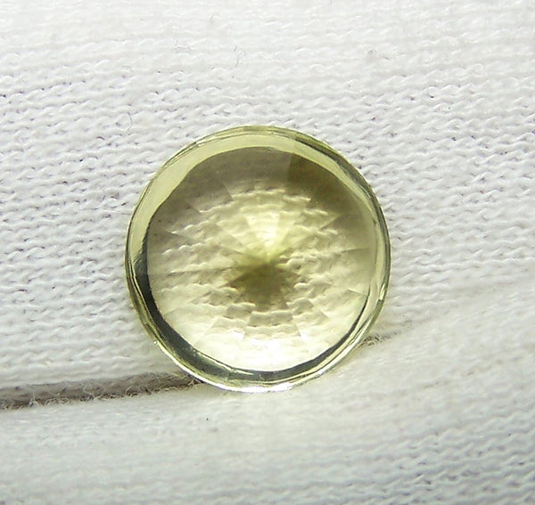 Masterpiece Collection : Amazing Lemon Topaz Buff Top Diamond Cut, Calibrated 12 x 12 mm Round, 100 % Natural Loose Gemstone Per Wholesale Sample Order Lot/ Parcel