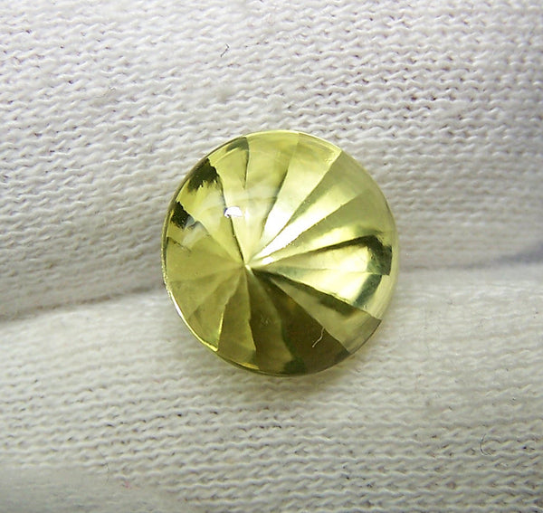 Masterpiece Collection : Amazing Lemon Topaz Buff Top Diamond Cut, Calibrated 12 x 12 mm Round, 100 % Natural Loose Gemstone Per Wholesale Sample Order Lot/ Parcel