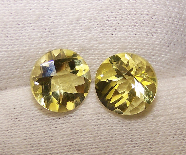 Masterpiece Collection : Amazing Lemon Topaz Checkered Board Cut, Calibrated 10 x 10 mm Round, 100 % Natural Loose Gemstone Per Wholesale Sample Order Lot/ Parcel