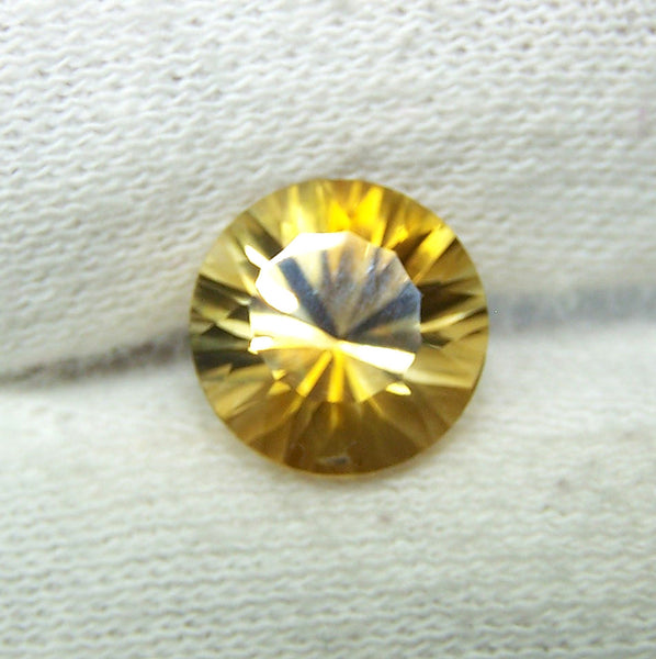 Masterpiece Collection : Amazing Golden Topaz Concave Cut Round, Calibrated 10 x 10 mm Round, 100 % Natural Loose Gemstone Per Wholesale Sample Order Lot/ Parcel
