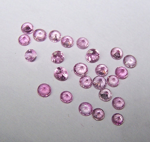 Masterpiece Collection : Amazing Hot Pink Sapphire Calibrated 2.5 to 2.9 mm Brilliant Diamond Cut Round Gems, 100 % Natural Loose Gemstone Wholesale Sample Parcel/Lot AAA