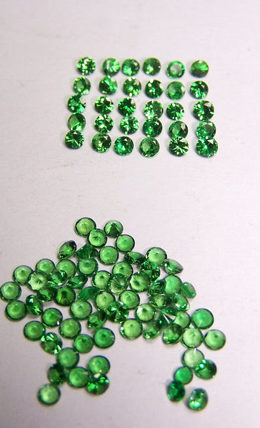 Masterpiece Collection : Amazing Hot Premium Lush Emerald Green 2 to 2.5 MM Tsavorite Round Diamond Cut Gems, 100 % Natural Loose Gemstone Wholesale Lot/Parcel