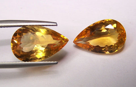 Beautiful Pear Cut Golden Citrine Gemstone AAA, Matched Close Pairs,100 % Natural : Wholesale Lot/Parcel