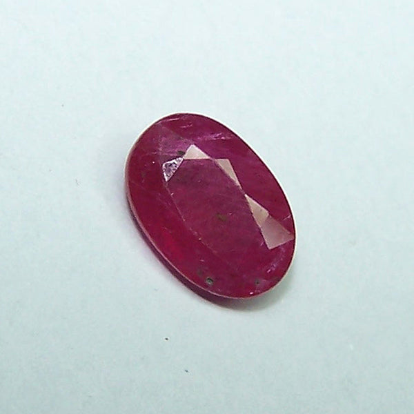 2.40 cts Mozambique Ruby Faceted Oval Gem, Great color, Semi-Translucent, Loose Gemstone AAA