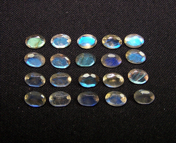Masterpiece Collection : High Quality 5 X 7 MM Ovals / Multi Blue Fire Rainbow Labradorite Faceted Oval / Wholesale Parcel/lot AAA Gems