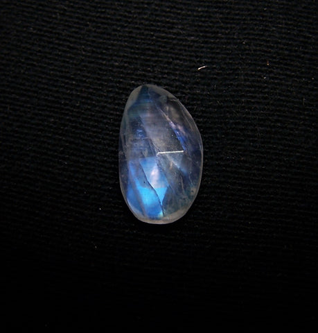 Multi Rainbow Fire Moonstone, Rose Cut Faceted, Hand Crafted Silver Bezel Pendant with Silver Necklace AAA