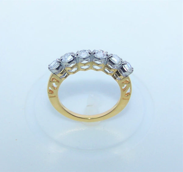 Ultra Unique, Premium F / VS Hexagon Rose Cut Diamond Band/Ring Yellow Gold 18 K > Fine Jewelry
