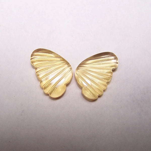 Custom Made Citrine Butterfly Wings Shaped Hand Carved Gems, Sample Pieces Loose Gems,100 % Natural AAA