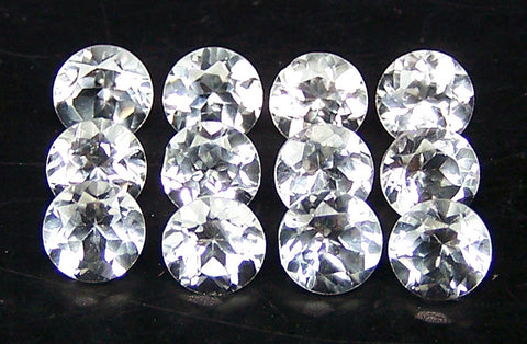 Masterpiece Calibrated 4 mm Round Cut African White Topaz 100 % Natural, IF/VVS Loose Gemstone Lot/Parcel