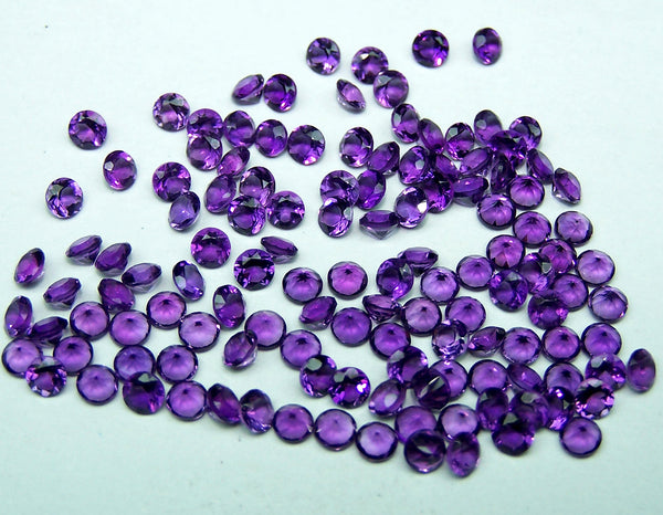 Amazing Hot Purple-Blue Shade of Masterpiece Calibrated 3 mm Round Cut African Amethyst, 100 % Natural Loose Gemstone
