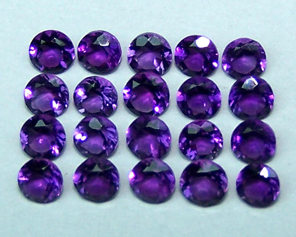 Amazing Hot Purple-Blue Shade of Masterpiece Calibrated 3 mm Round Cut African Amethyst, 100 % Natural Loose Gemstone